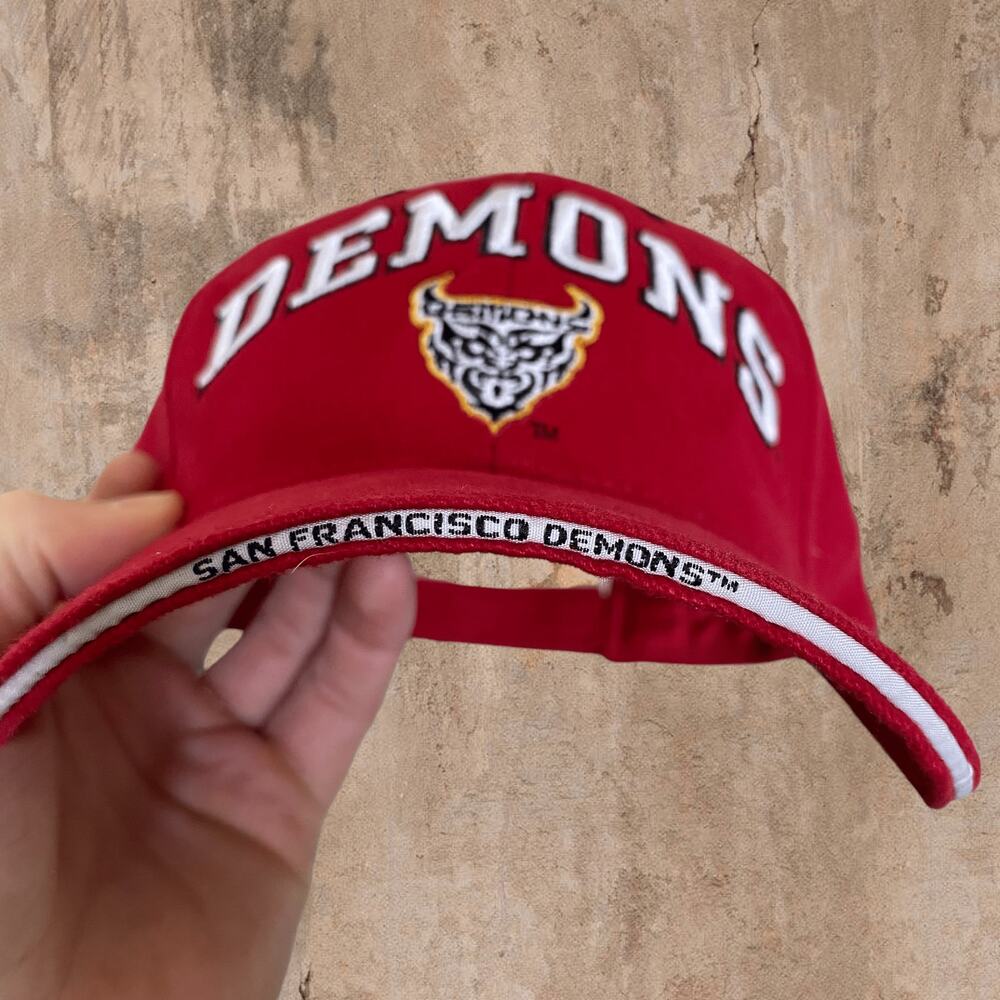 Vintage Y2K San Francisco Demons XFL Hat OSFA Adjustable Strap Drew Pearson - Picture 6 of 8